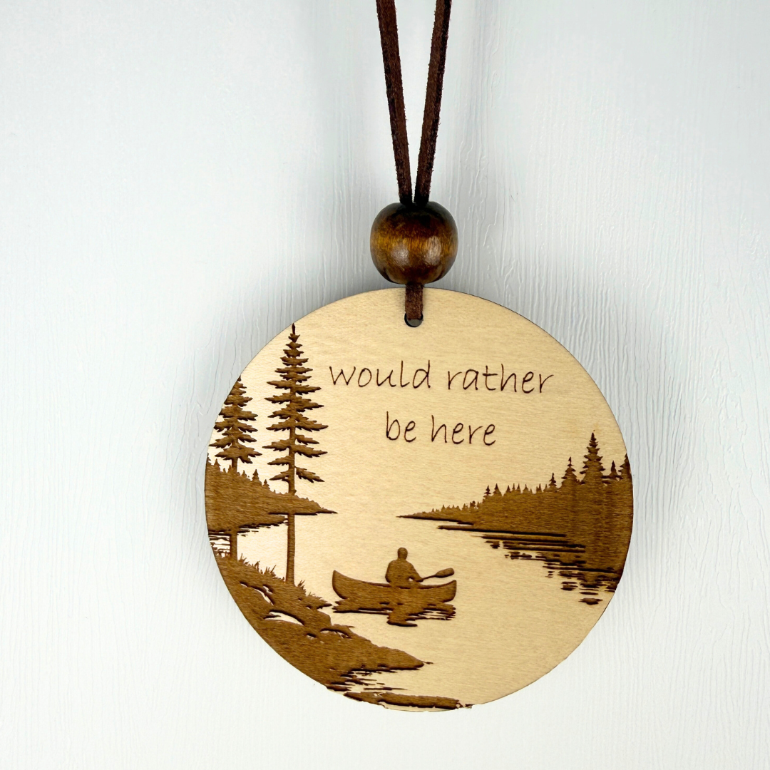 Would Rather Be Here Car Charm – Rearview Mirror Hanging Ornament