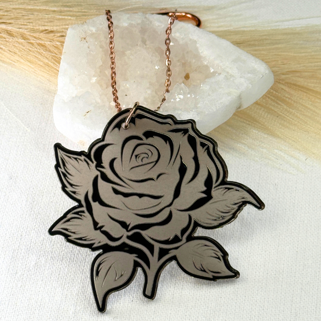 Bronze Rose Car Charm