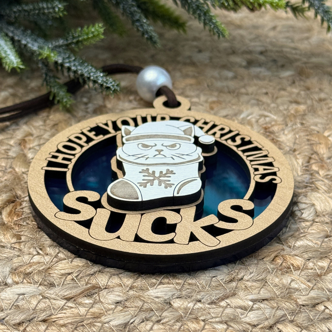 Hope Your Christmas Sucks – Funny Grumpy Cat Ornament