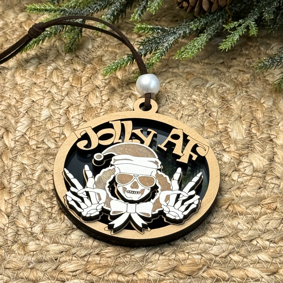 Jolly AF – Funny Christmas Ornament