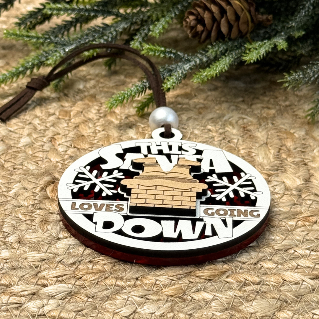 This Santa Loves Going Down – Funny Adult Christmas Ornament
