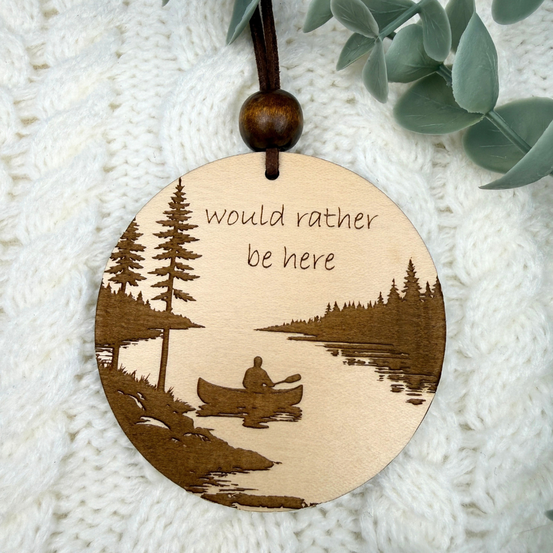 Would Rather Be Here Car Charm – Rearview Mirror Hanging Ornament
