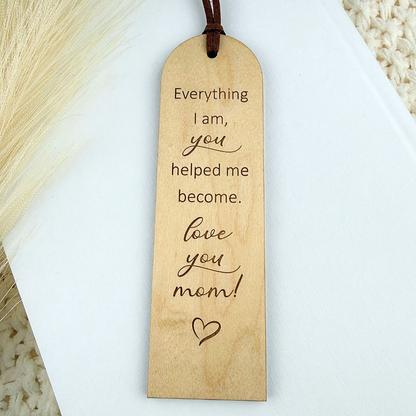 Wooden Bookmark for Mom - Personalized Meaningful Gift