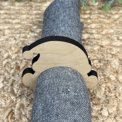 Santa Wooden Napkin Rings - Christmas Table Decor