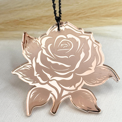 Rose Gold Mirrored Acrylic Car Charm