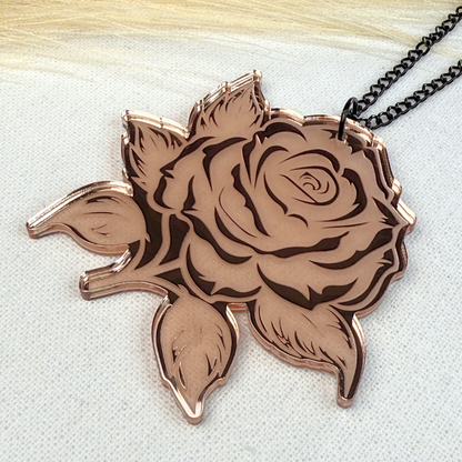 Rose Gold Mirrored Acrylic Car Charm