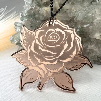 Rose Gold Mirrored Acrylic Car Charm