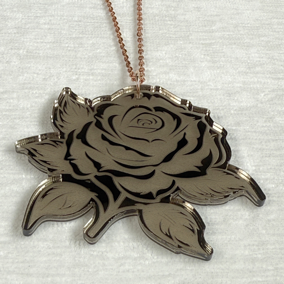 Bronze Rose Car Charm