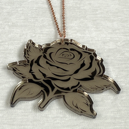 Bronze Rose Car Charm
