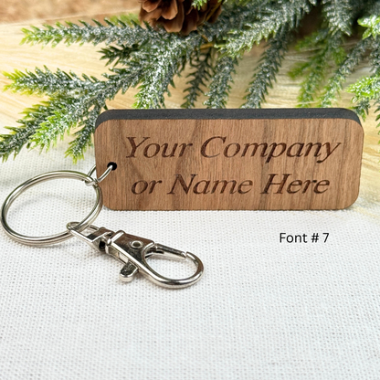 Forest Tree Wooden Keychain