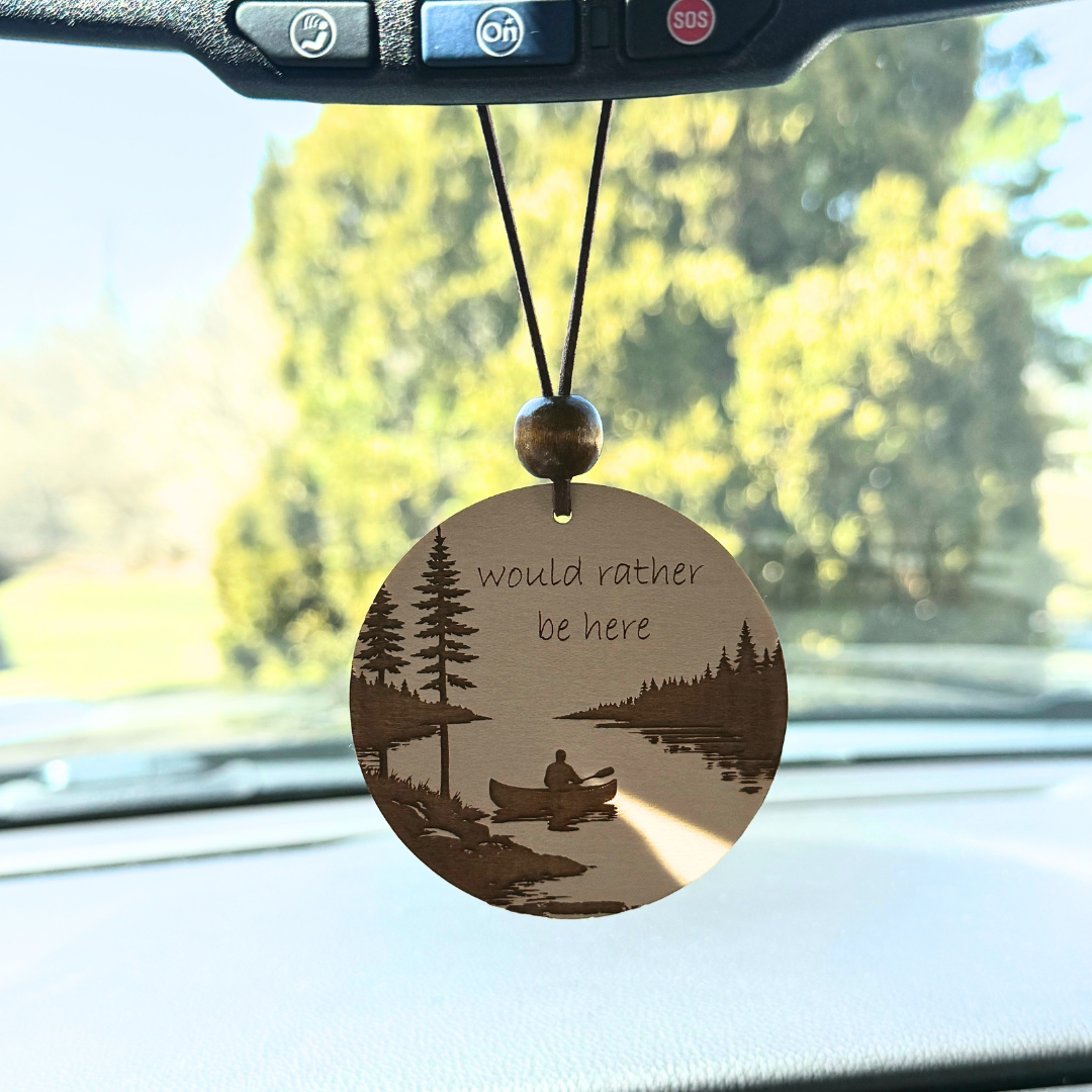 Would Rather Be Here Car Charm – Rearview Mirror Hanging Ornament