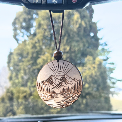 Your Journey Mountain Car Charm – Rearview Mirror Ornament