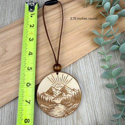 Your Journey Mountain Car Charm – Rearview Mirror Ornament