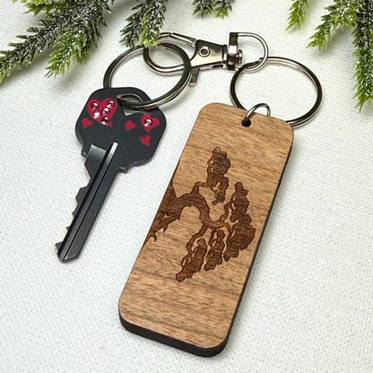 Bonsai Tree Wooden Keychain