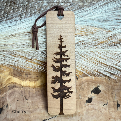 Pine Tree Wooden Bookmark