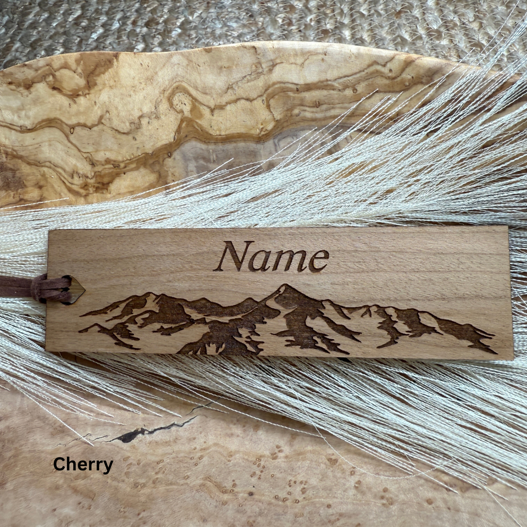 Mountain Wooden Bookmark
