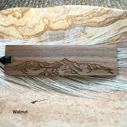 Mountain Wooden Bookmark