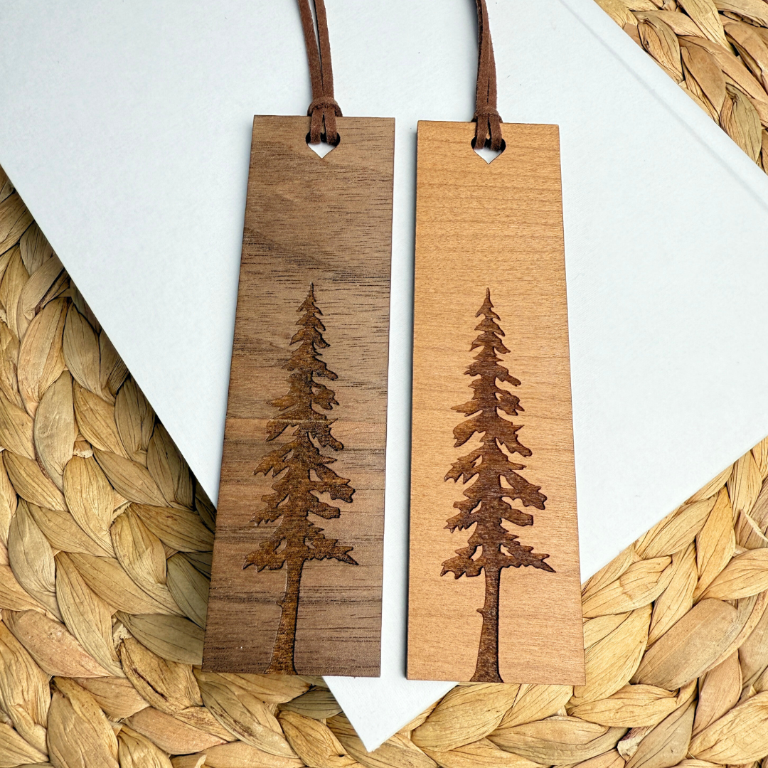 Forest Tree Wooden Bookmark