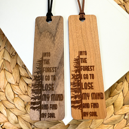 Into the Forest Wooden Bookmark