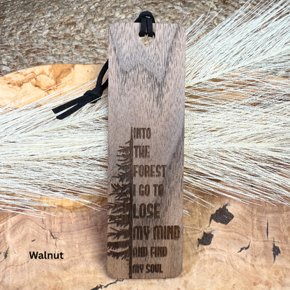 Into the Forest Wooden Bookmark