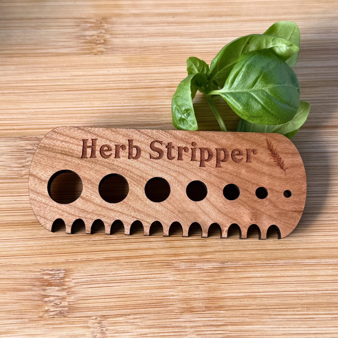 Cherry Wood Herb Stripper – Wooden Kitchen Tool