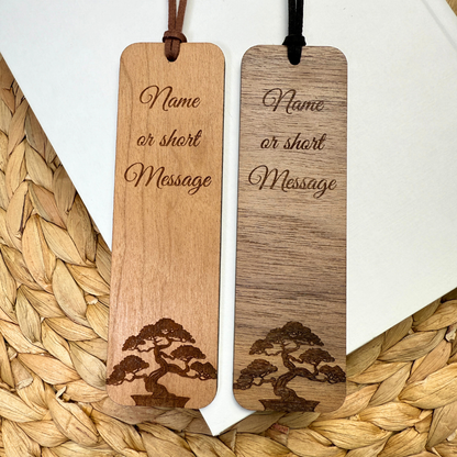 Custom Bonsai Tree Wooden Bookmark