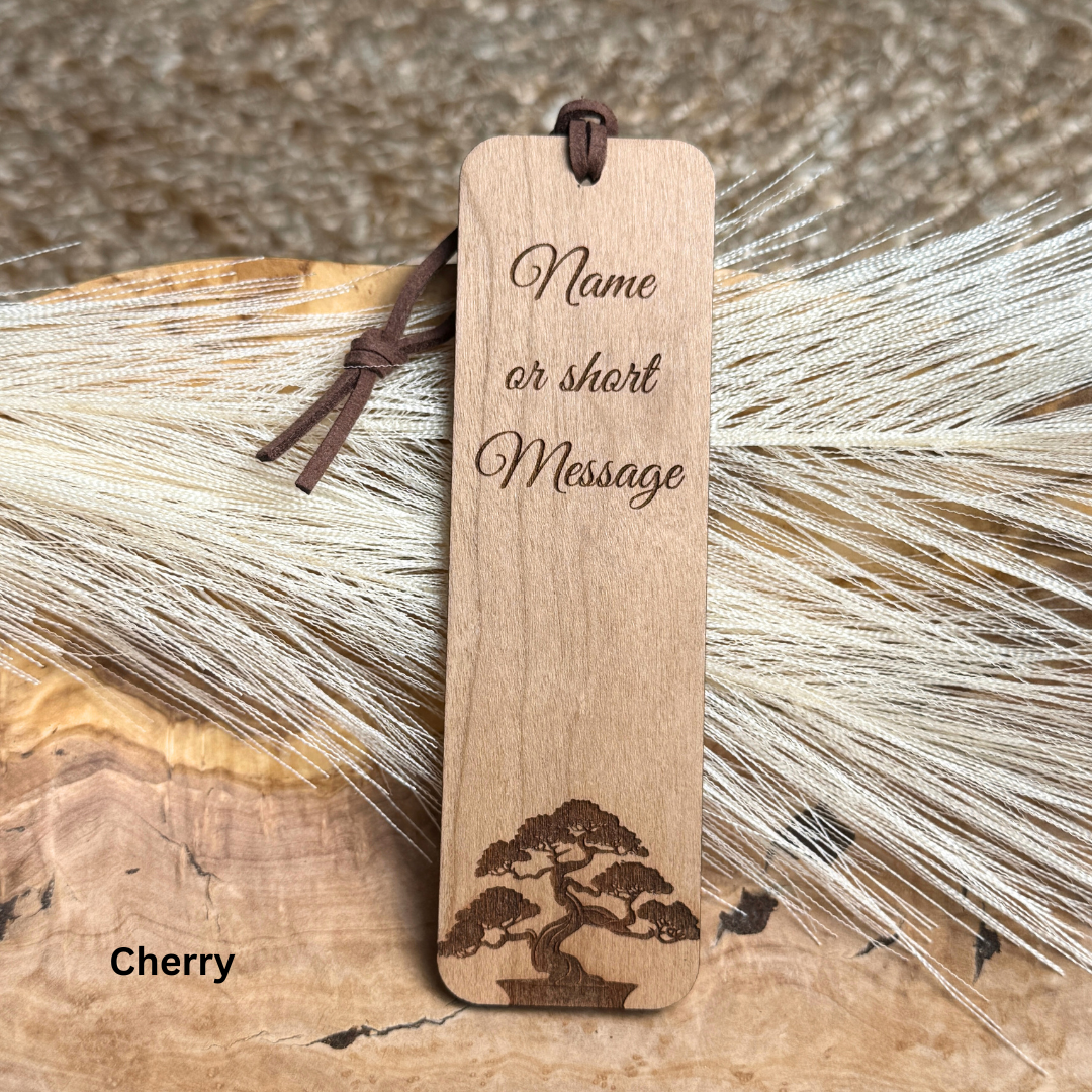 Custom Bonsai Tree Wooden Bookmark