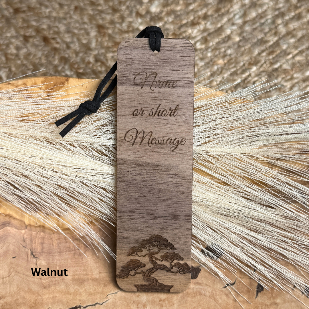 Custom Bonsai Tree Wooden Bookmark