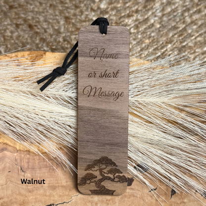 Custom Bonsai Tree Wooden Bookmark