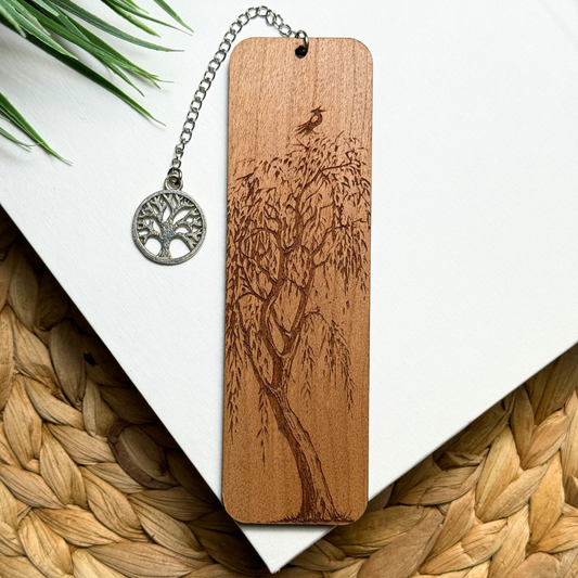 Willow Tree Wooden Bookmark