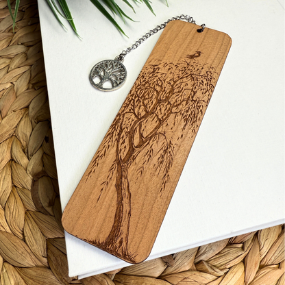 Willow Tree Wooden Bookmark