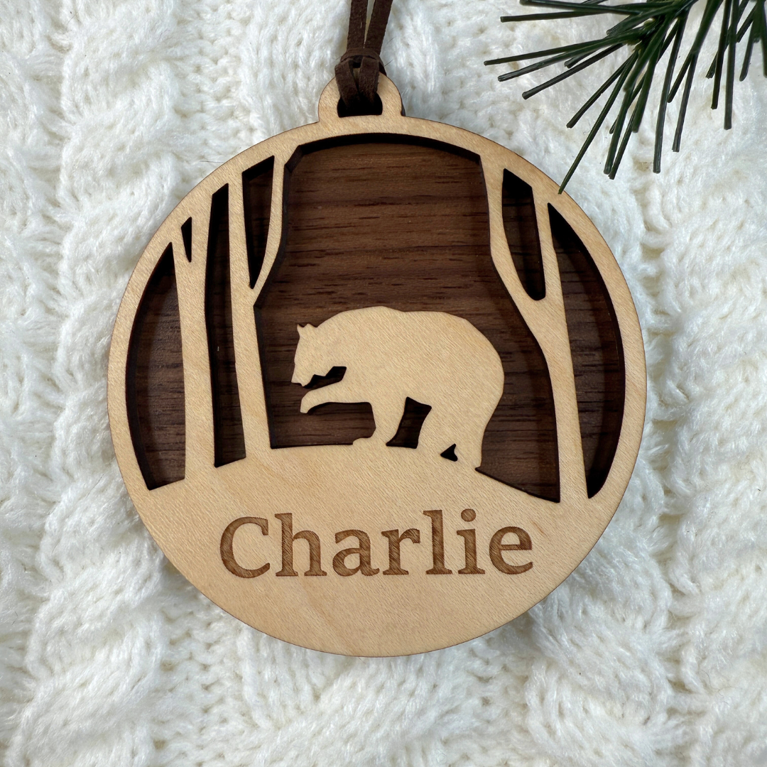 Bear Ornament with Customizable Name