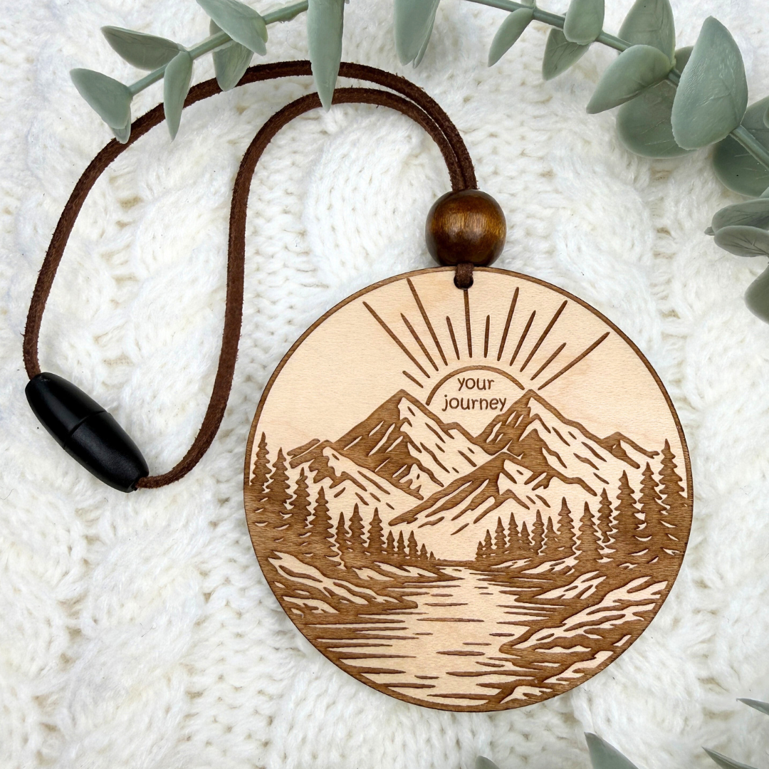 Your Journey Mountain Car Charm – Rearview Mirror Ornament