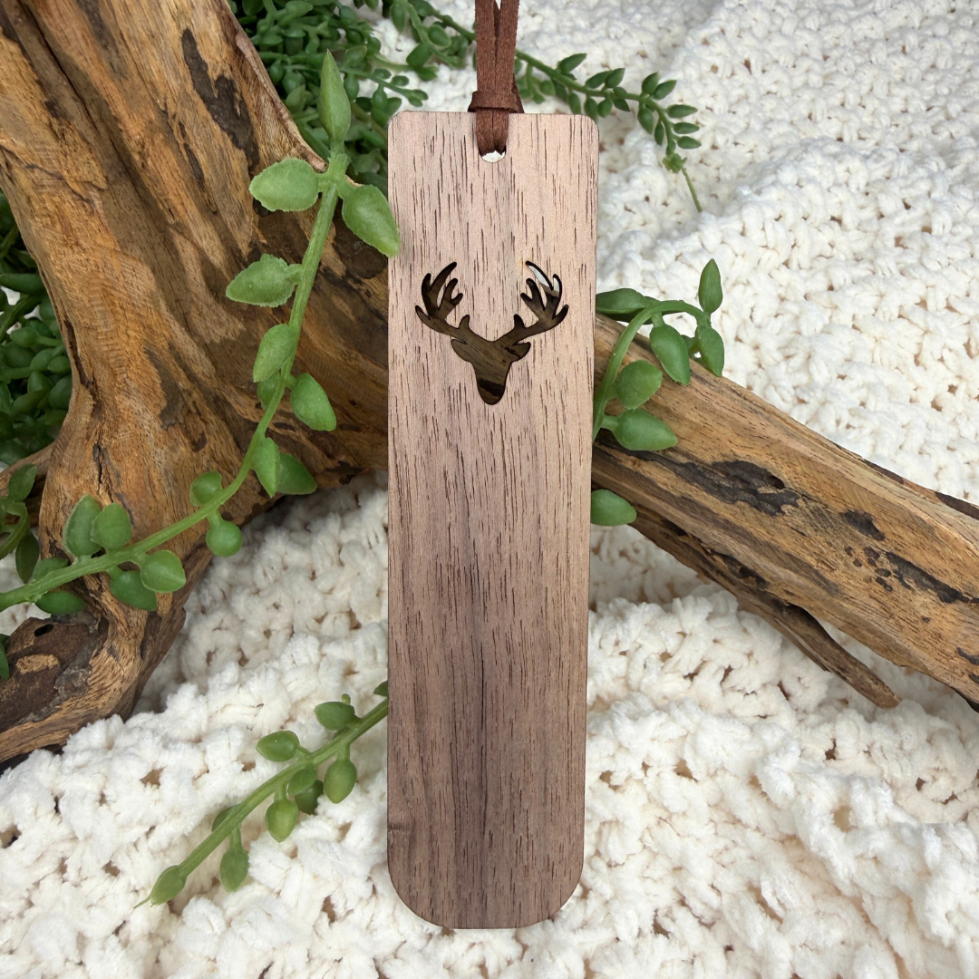 Personalized Walnut Wood Bookmark – Nature & Woodland Designs