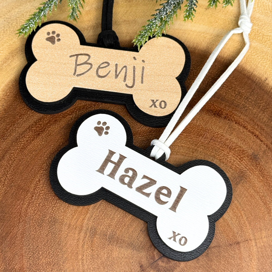 Custom Dog Bone Ornament