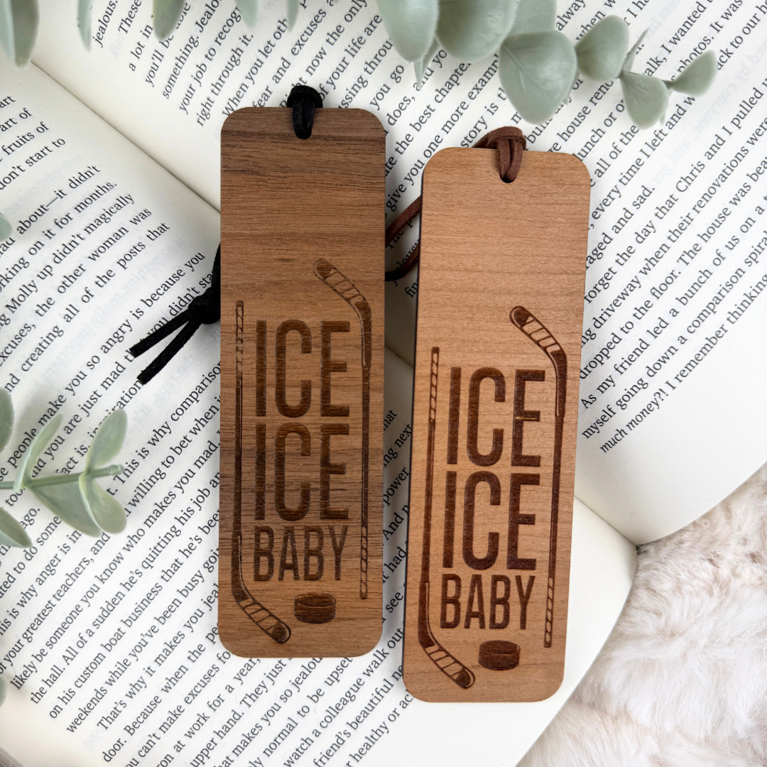 Ice Ice Baby Wooden Bookmark