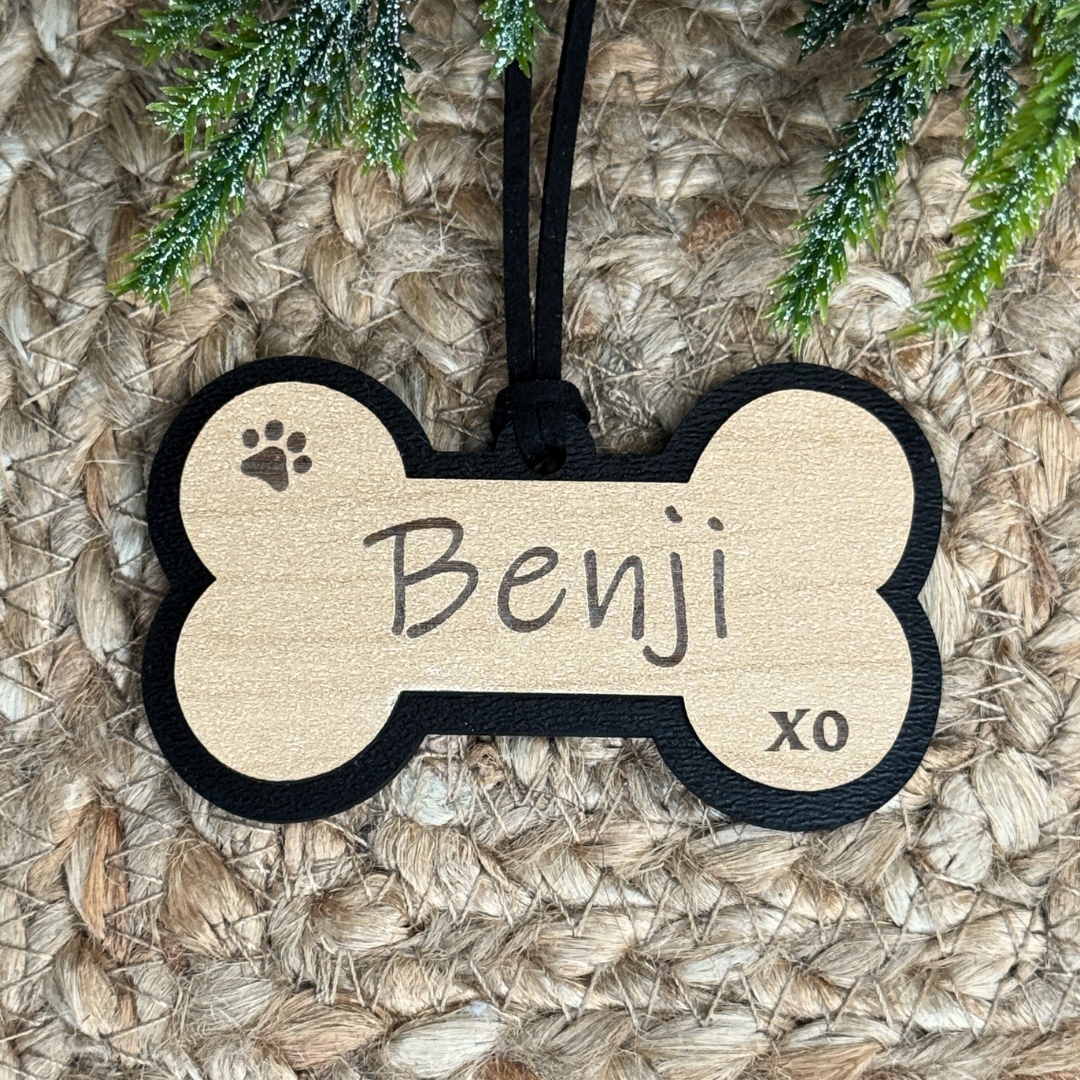 Custom Dog Bone Ornament