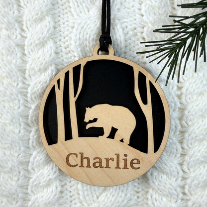 Bear Ornament with Customizable Name