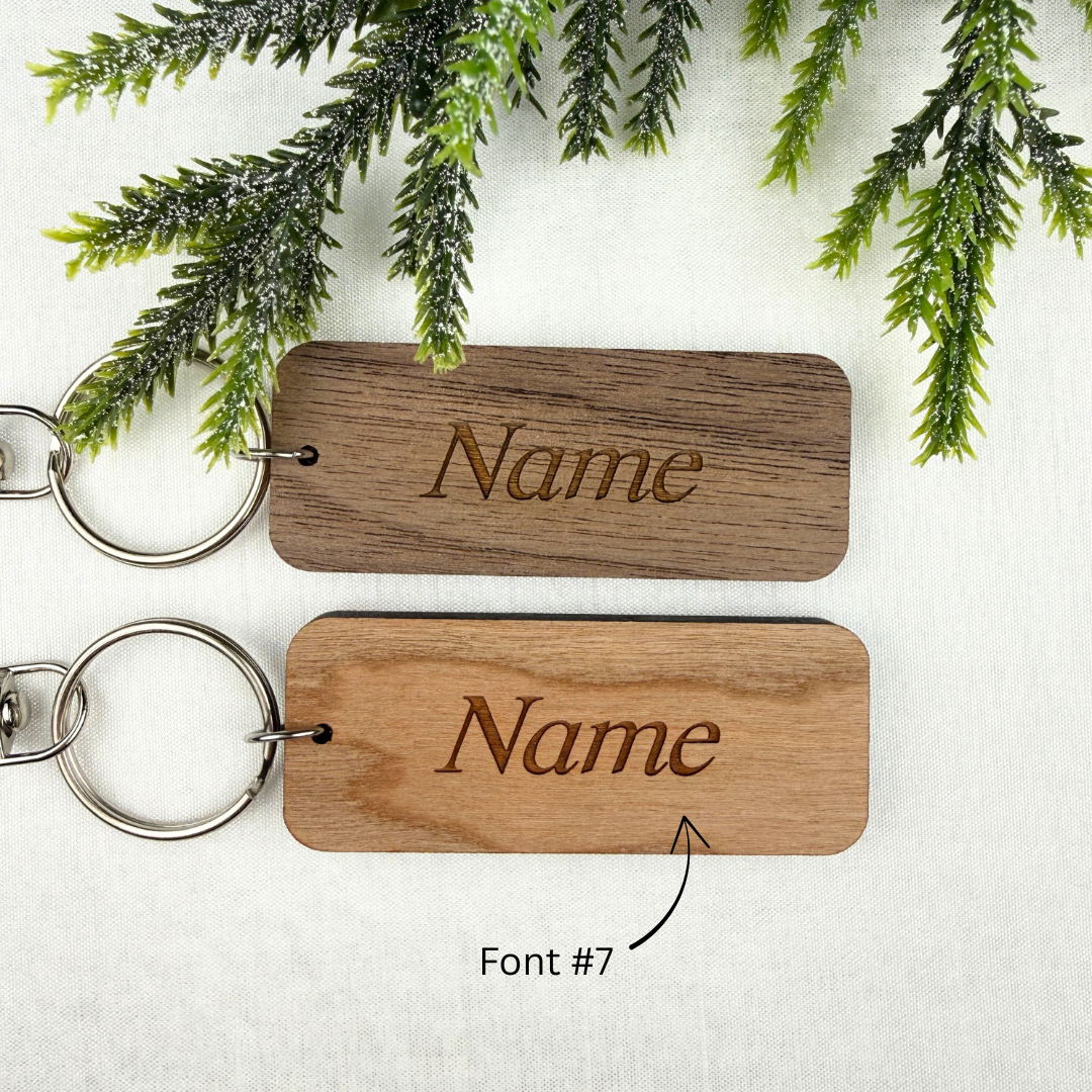 Trio Pine Trees - Wooden Keychain, Nature Lover Gift