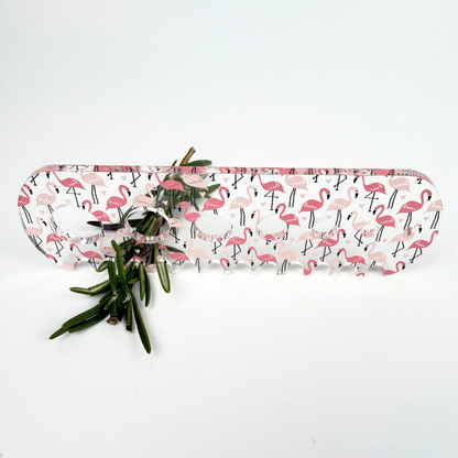 Flamingo Acrylic Herb Stripper – 7 Hole Kitchen Tool