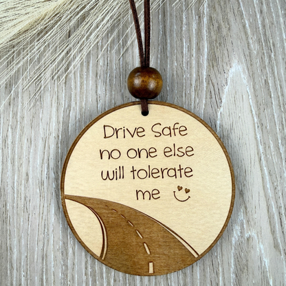 Drive Safe Car Charm – Funny Rearview Mirror Hanging Ornament
