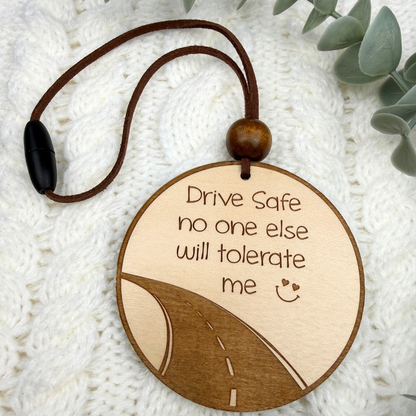 Drive Safe Car Charm – Funny Rearview Mirror Hanging Ornament