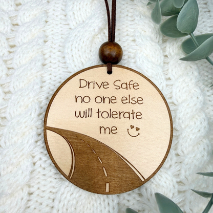 Drive Safe Car Charm – Funny Rearview Mirror Hanging Ornament