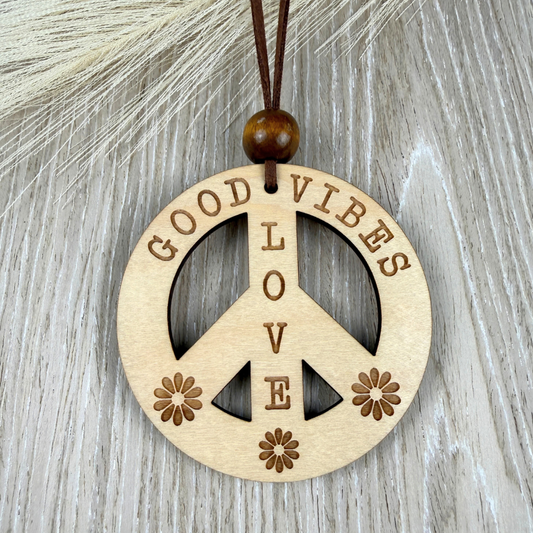 Great Vibes Car Charm – Rearview Mirror Hanging Ornament