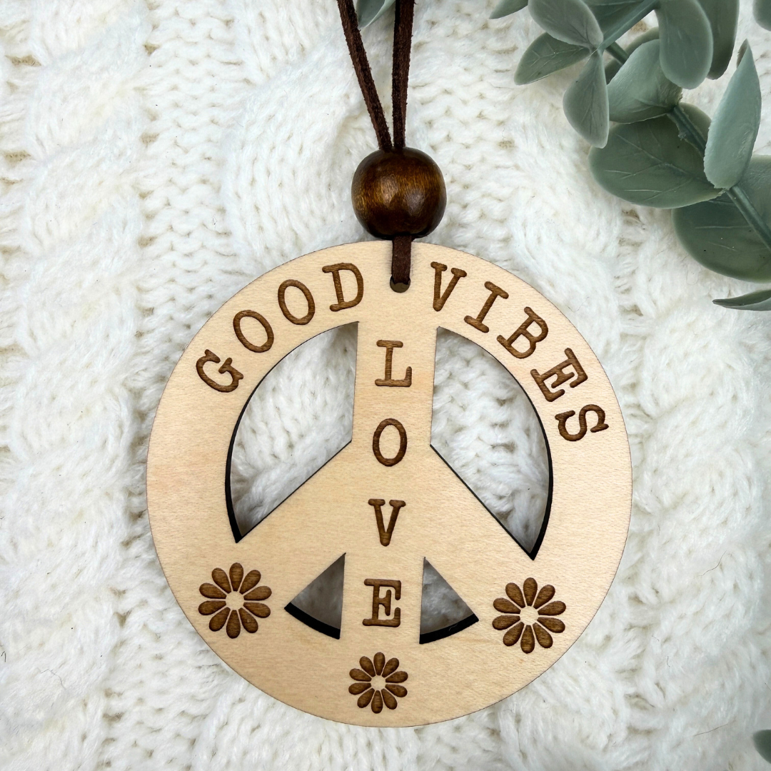 Great Vibes Car Charm – Rearview Mirror Hanging Ornament