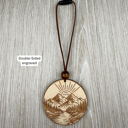 Your Journey Mountain Car Charm – Rearview Mirror Ornament