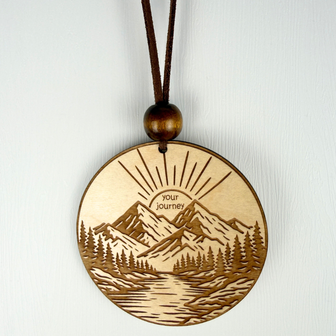 Your Journey Mountain Car Charm – Rearview Mirror Ornament
