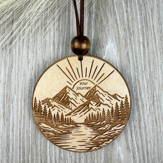 Your Journey Mountain Car Charm – Rearview Mirror Ornament