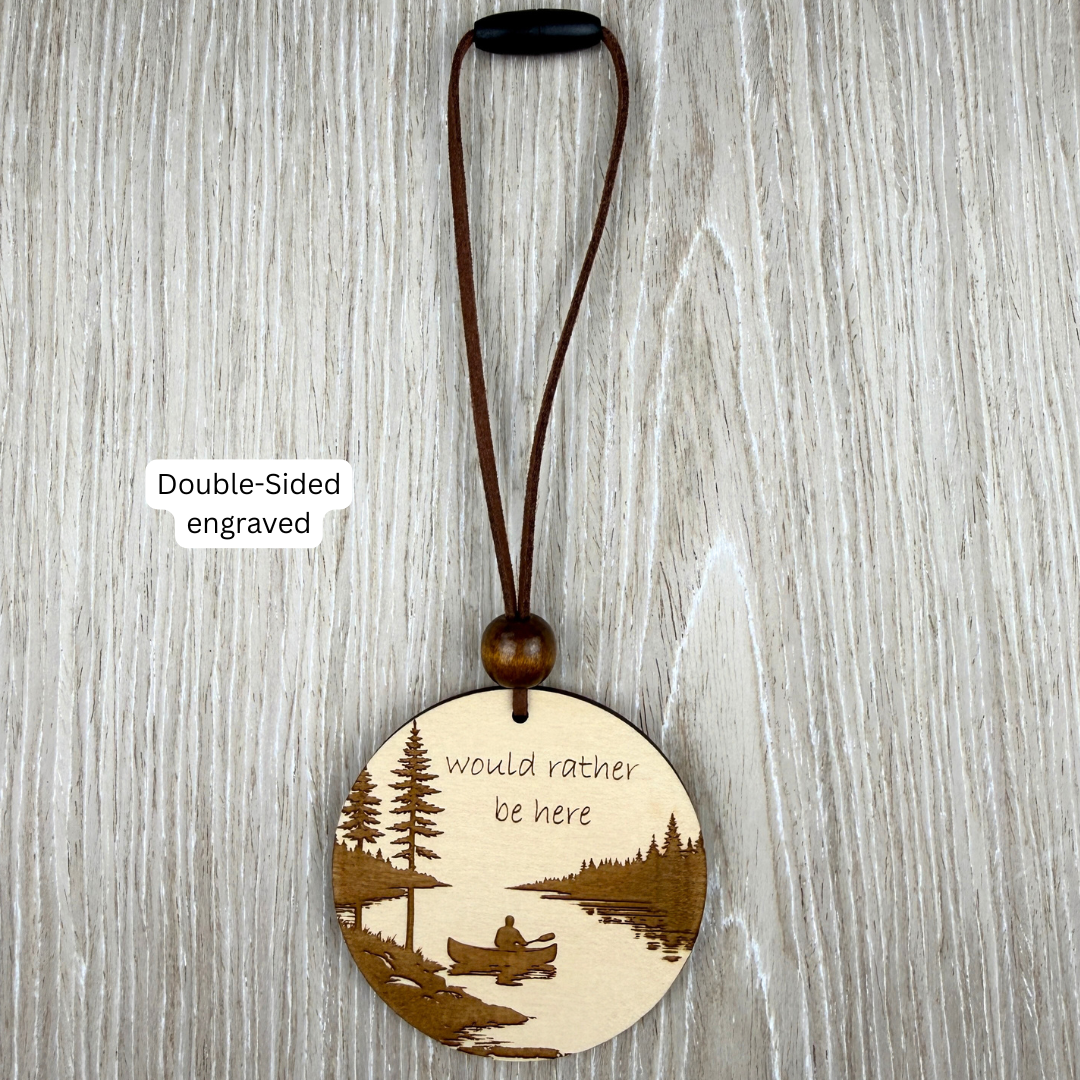 Would Rather Be Here Car Charm – Rearview Mirror Hanging Ornament