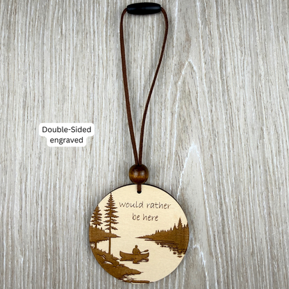 Would Rather Be Here Car Charm – Rearview Mirror Hanging Ornament